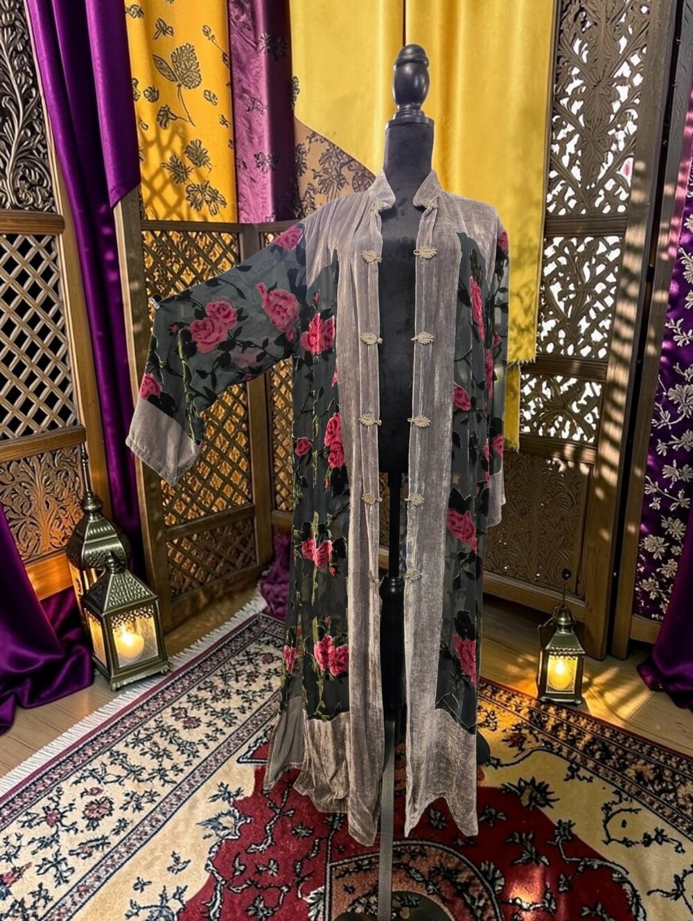 Ethos NWT Silk Sheer Floral Duster